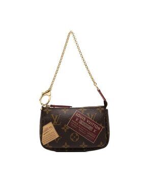 Louis Vuitton Monogram Mini Pochette Accessoires Label Collection Handbag Pouch